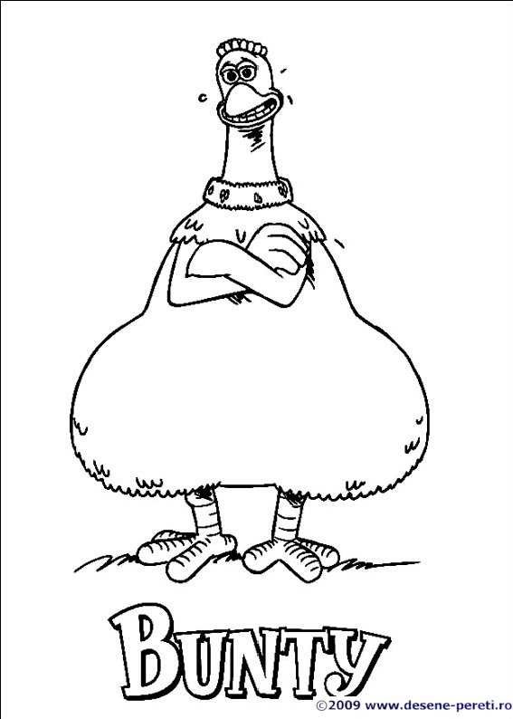 chicken run desene colorat
